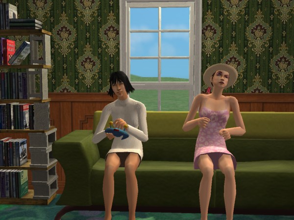 The sims at play